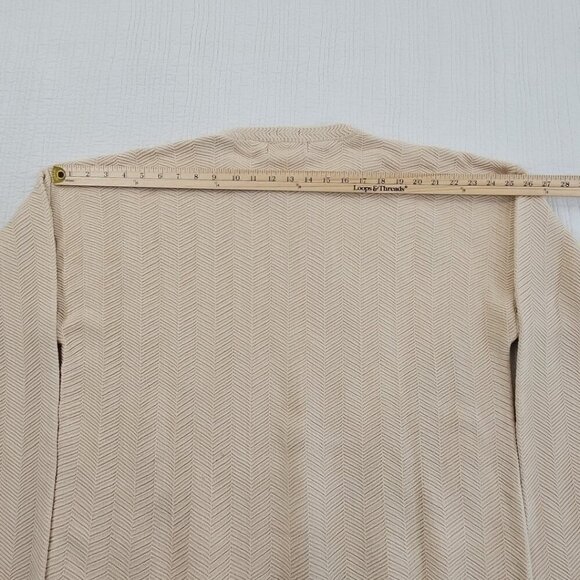 Ralph Lauren Chaps Hand Framed Sweater Men's Size XL Wheat Straw Cotton Texture - Picture 9 of 13